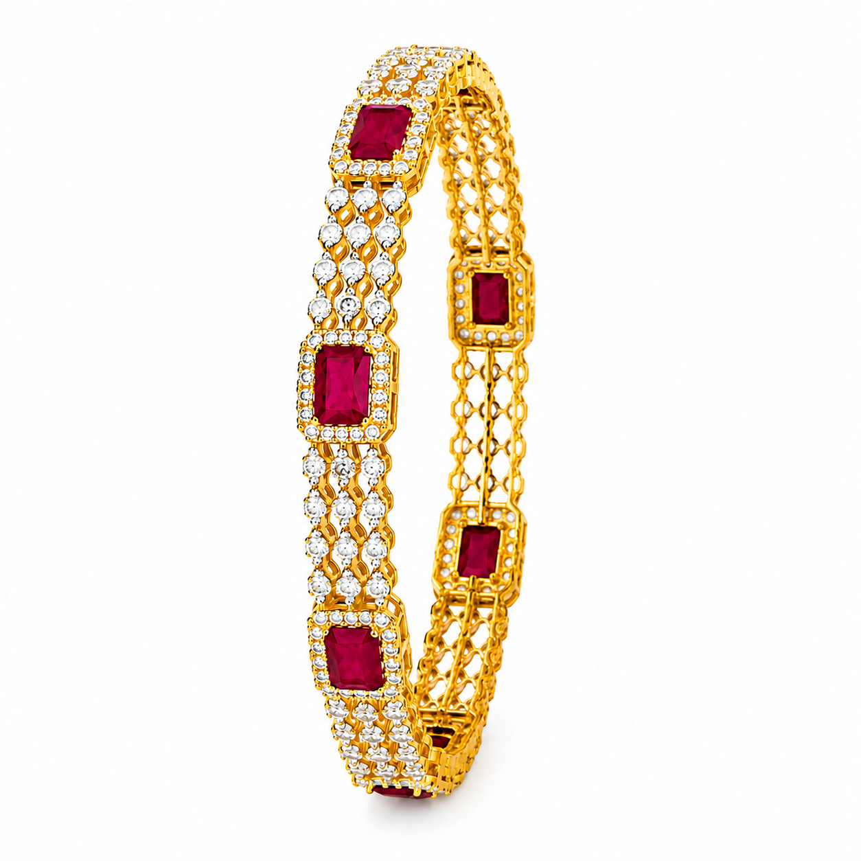 Ruby Red Crystal Bracelet