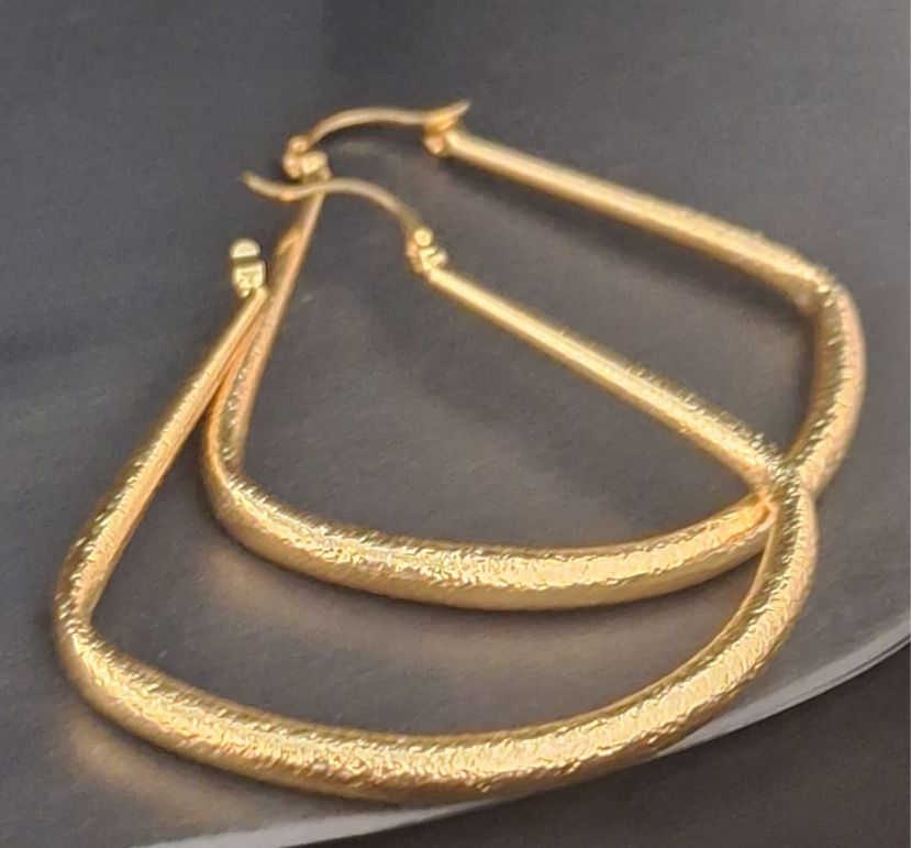 Golden Crescent Hoops